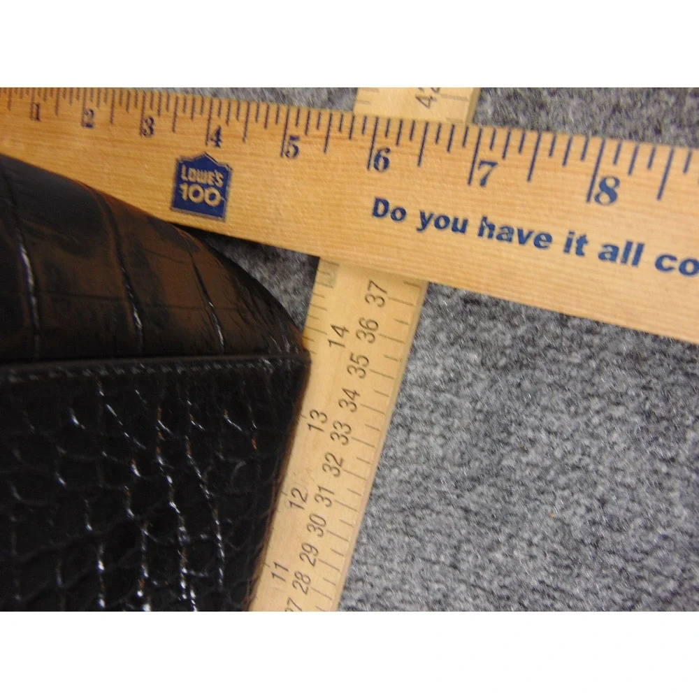 Kate Spade Bag Black Croc Embossed Patent Leather Tote Large Work Satchel Purse